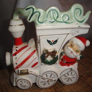 1940s/50s Ceramic Hand Painted Made In Japan Christmas Candy Contaimer Wall Hang